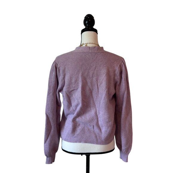 Anne Taylor LOFT Purple Bedazzled Cardigan Sweater- Small - Picture 3 of 16